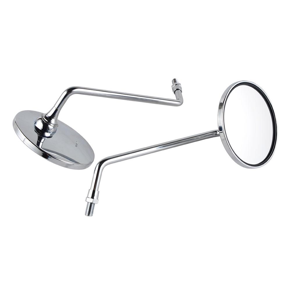M10*1.25 Motorcycle Rearview Mirrors Side Mirror for Honda XL100S 1979-1980 XL125S 1979-1984 XL185S 1979-1983 XL250S 1978-1981 серебряный