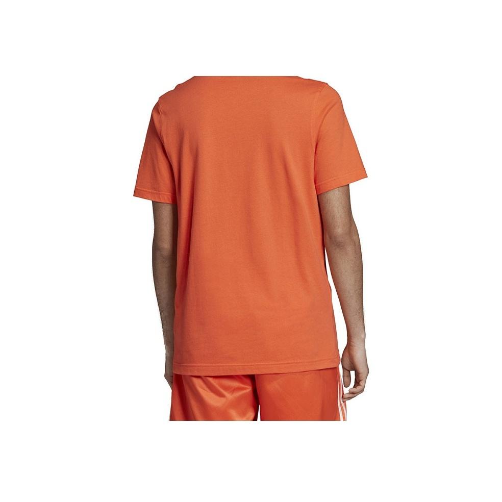 Adidas Originals Trefoil Logo Sports Short Sleeve T-Shirt Men Tops Orange Yellow DZ4572