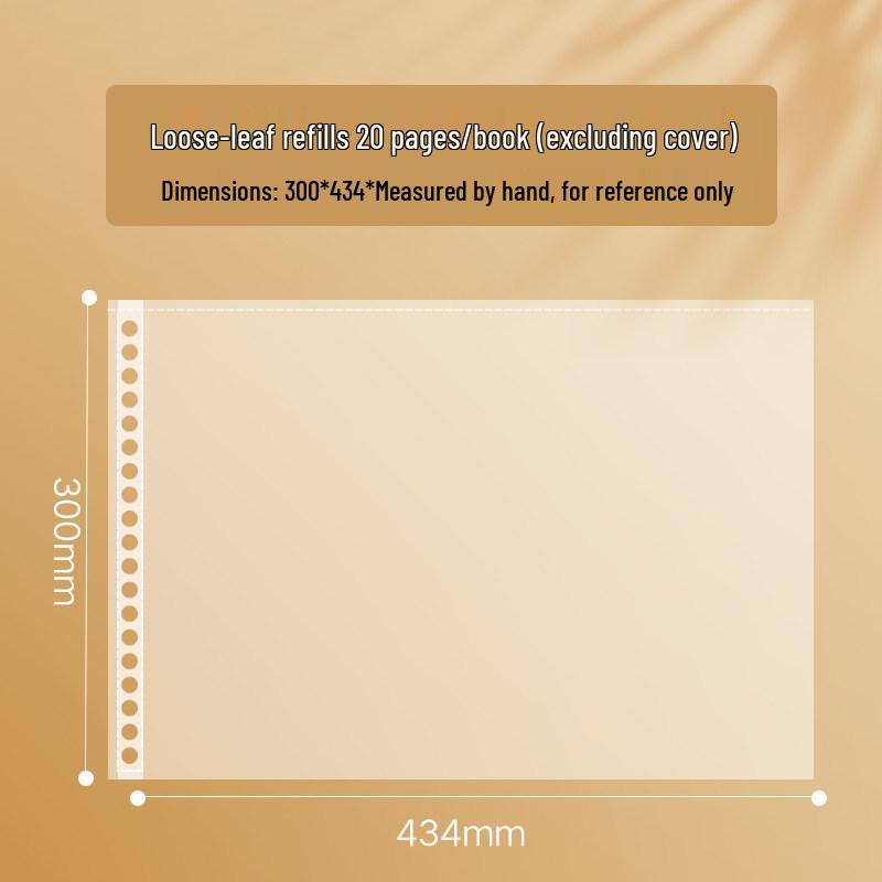 Large Capacity Test Paper Storage Bag with Transparent Insert Pages for Students