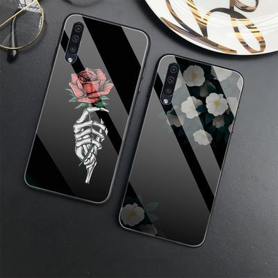 Funda Floral de calavera rosa para Samsung Galaxy A52 A53 A70 A71 A73 A13 5g A03 A72 A22 A21s A03 Core A42 Fundas cubierta de vidrio templado