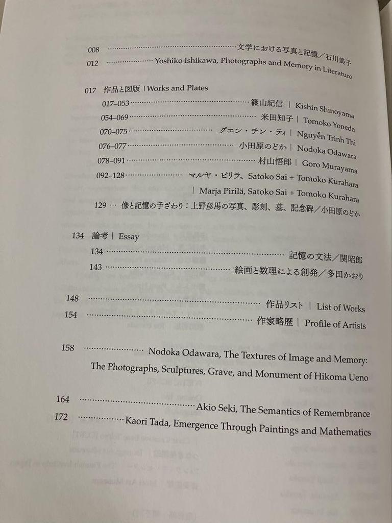 [USED] Tokyo Photographic Art Museum Exhibition Catalog “Memory Remembrance”