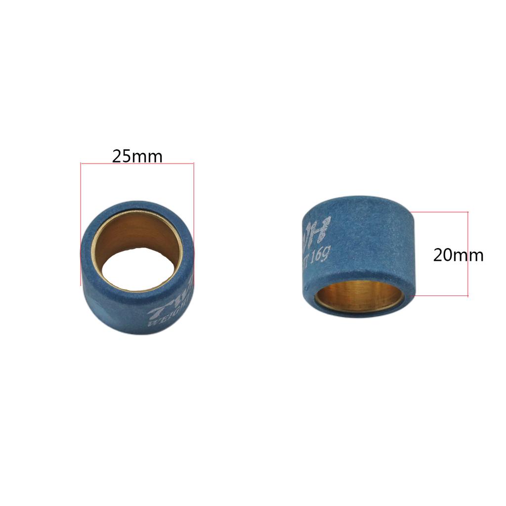 TWH ytelses racing variator rullesett 25x20mm for KYMCO XCITING 250 300 400 400i 400S 500 500i 550 størrelse for 25*20mm