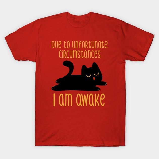 

Men Black Print T-shirt Due To Unfortunate Circumstances I Am Awake By Tobe Fonseca No-Cut Transfer Paper Print Cotton Tshirt 4XL червоний