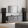 Minimalist Square Modern Living Room Speaker Stand, Set of 2, Display Stand, Black,