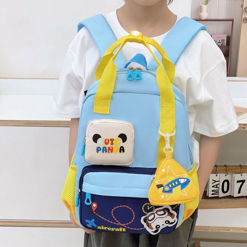Cartoon Kids Backpack With Breathable Nylon For Preschool Children School Travel Bag