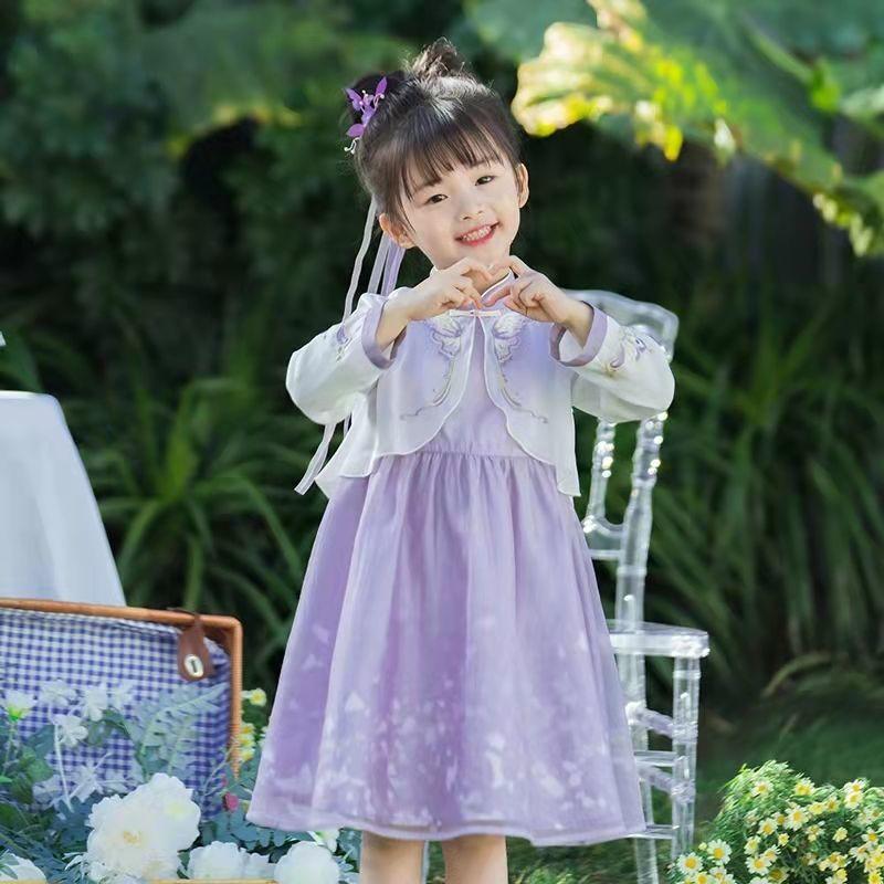 

Ханфу девушка в китайском стиле тканевое летнее платье античный костюм Тан костюм супер феи платье маленькая девочка юбка русалки принцессы нижнее белье XXXL