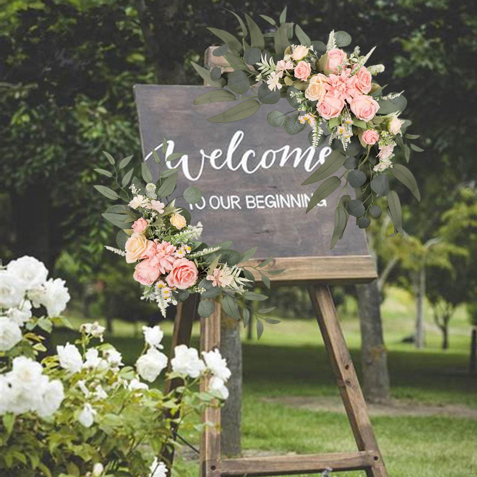 

2 шт. искусственных цветов свадебная цветочная композиция гирлянда элегантное украшение для дня святого Валентина розовый