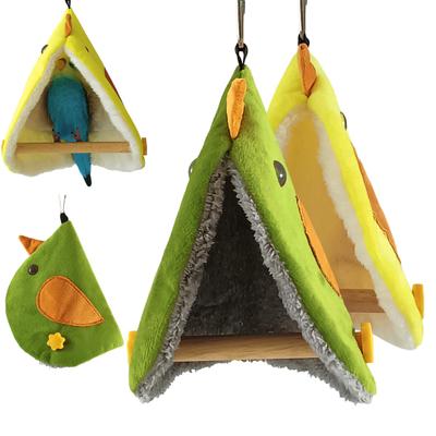 Leuke Vogeldeken met Hangend Touw Nestbed Zacht Comfortabel Niet-vervorming Knuffelnest Hangend Speelgoed voor Papegaaien Parkieten Parkieten