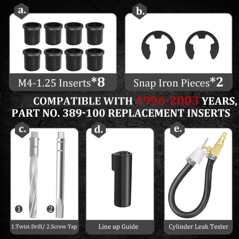 Comprehensive Plugs Thread Repair Set for Professional and Home Garage Use