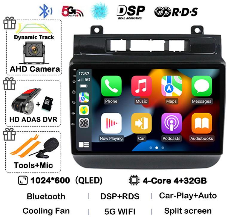 Android 14 Auto Carplay 4G WIFI Car Radio For Volkswagen Touareg FL NF 2010-2018 Multimedia Video Player Navigation Stereo GPS