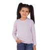 Nusyl Girls Lilac Solid Cotton TShirt Round Neck Full Sleeves PlainRegular Fit