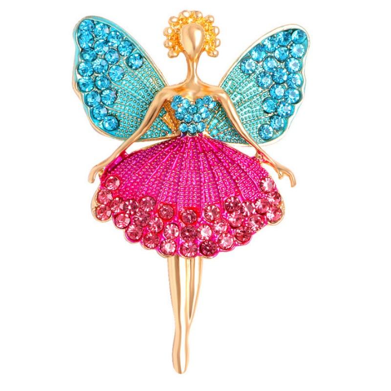 Unique Rhinestone Ballet Dancer Pin for Women and Girls Stylish Jewelry for Events