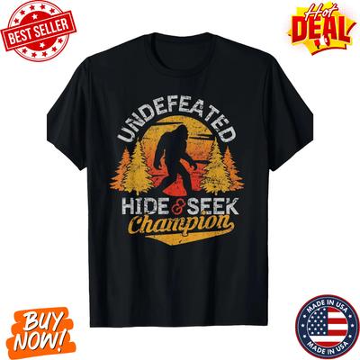 T-shirt Sasquatch Peekaboo en Coton Doux Premium | 100% Coton Confortable T-shirt Homme Unisex