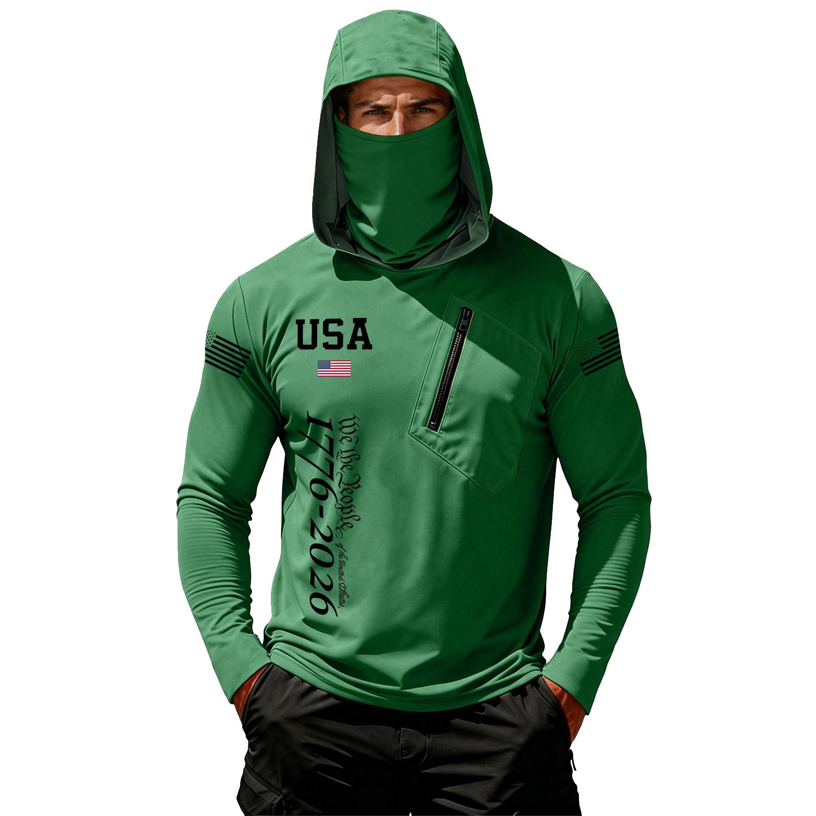 Men s Casual Hooded Long Sleeve Sunscreen Top L 1830₽