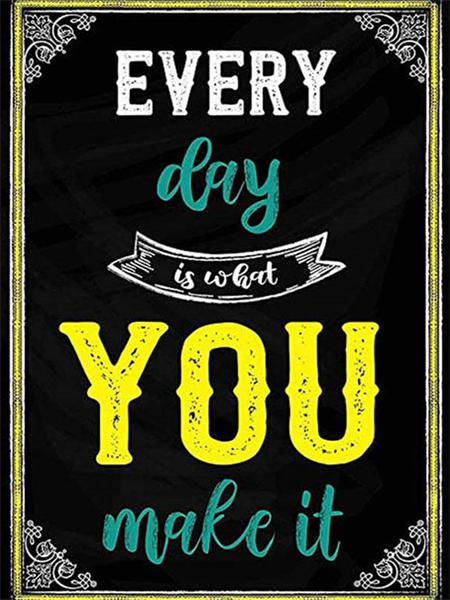 Diamond Painting Kit Text Landscape Full Square Round Embroidery Mosaic Blackboard Handmade Home Decor