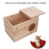 Natural Safety Wood Pets Animal Chinchilla Squirrel Mating Breeding Box Nesting House Cage