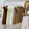 Damen Retro Französisches Langarmhemd mit Rüschenkragen - Autumn Slim Fit