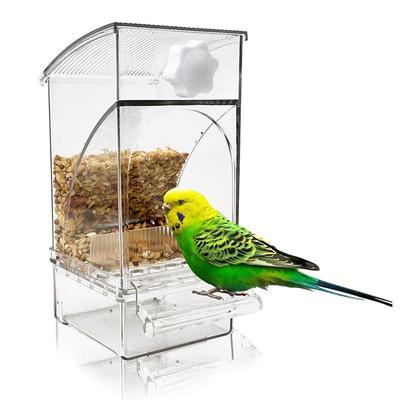 M-Moderní-Automatický Průhledný Krmítko Bez Nečistot Papoušek Potraviny Nádoba Klec Příslušenství Pro Andulky Budgie Kanárka