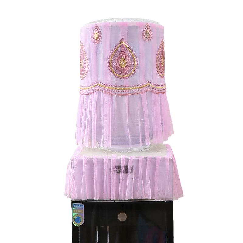 

2 шт./набор Пылезащитный чехол для бочки Пылезащитный Кружевной Вышитый Универсальный Рукав для ведра Верхний Многоразовый Чехол для диспенсера воды С принтом A