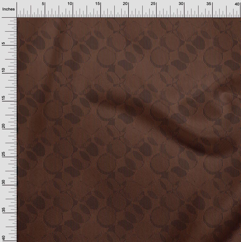 oneOone Cotton Flex Brown Fabric Abstract Sewing Material Print Fabric By The Yard 40 Inch