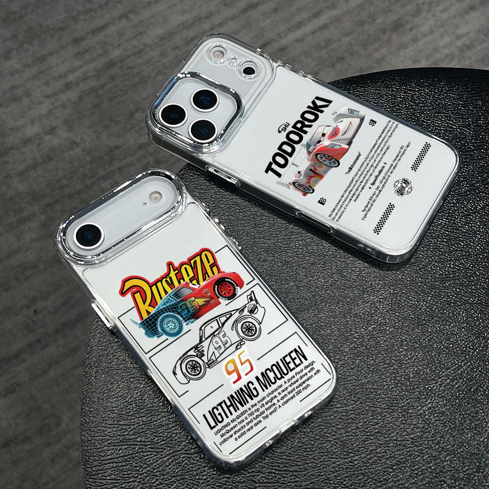 Cartoon Cars McQueens Sallys Phone Case for Apple iPhone 17 Air 16 16e 15 14 13 12 11 Pro Max X Xs XR 8 Plus Luxury Clear Cover