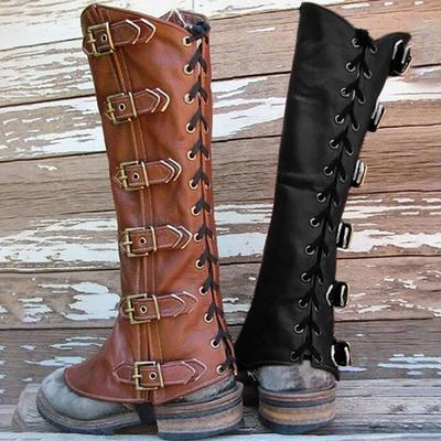 Medieval Viking PU Belt Buckle Lace Sleeve Shoe Cover Leg Cover COSPLAY Film and Television Props