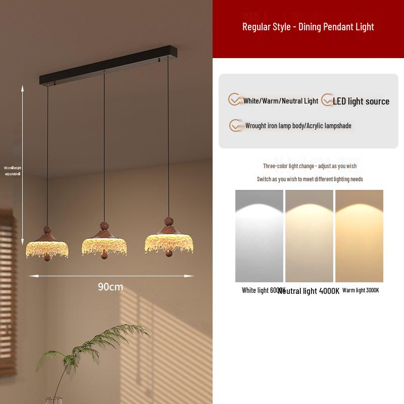 Mid-Century Style Walnut Pendant Light for Living Room, Dining Room, Hallway, Entrance, and Corridor Decor.