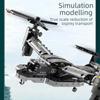 1133 Teile MOC Stadt WW2 Militär Elektrischer Osprey Kampfjet Bausteine Flugzeug Hubschrauber Flugzeug Steine Spielzeug für Kinder Geschenk