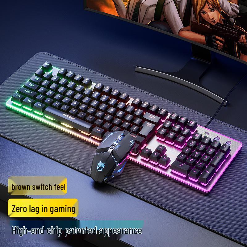 Mechanical Wired/Wireless Gaming Keyboard, Mouse, & Headset Set