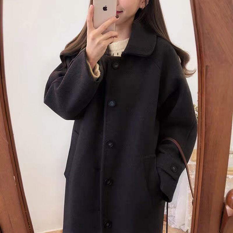 black woolen coat for women