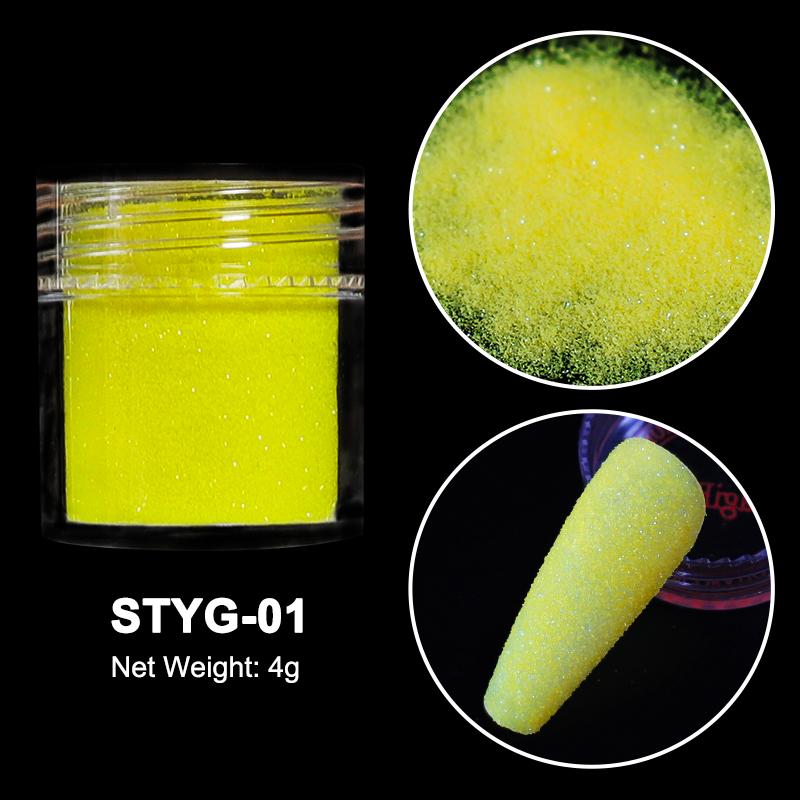 3,5g Paillettes Iridescentes Sucre pour Ongles Coloré Candy Coat Poudre Pigment Pour Manucure Effet Sucre Poussière Brillante Décorations Nail Art