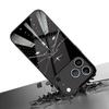 Night View Runway Airplane Tempered Glass Black Phone Case For iPhone 11 12 13 14 15 16 17 Pro Max 17 Air 7 8 Plus XS X XR Cover