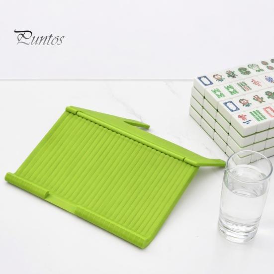 Mahjong Card Storage Rack Holder for Table, Under-Mat Slide-in Stand, 3D Printed Angled Viewing Display American Low Profile