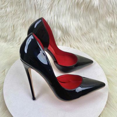 "2024 Nude Pointed Stiletto Heels: Sexy, Professional, Black, Side-Cut Design for Women In Spring & Autumn"