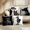 Dobermann Dog Cushion Cover Soft Short Plush Pillow Cover Smooth Cozy Texture Aesthetic Cushion Case Home Decor