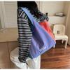 Dopamine Contrasting Color Large-capacity Tote Bag Summer New Simple Temperament Lazy Wind Shoulder Bag