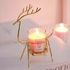 Christmas Gift Iron Candle Holders Metal Christmas Candlestick Modern Deer Candle Holder  Home