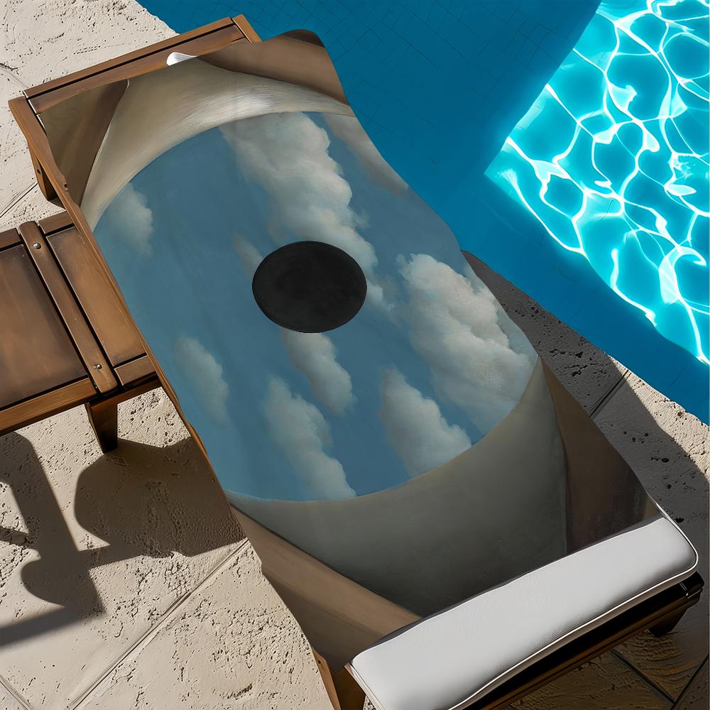 

Rene Magritte Art Towel Sauna Gift PoolGym Beach Travel Shower Quick Dry Sports Towels Camping Soft W40*H60(CM)