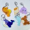 Whale Acrylic Keychain Keyring Animals Bag Pendant Lovely Mirror Pendant Backpack Decor