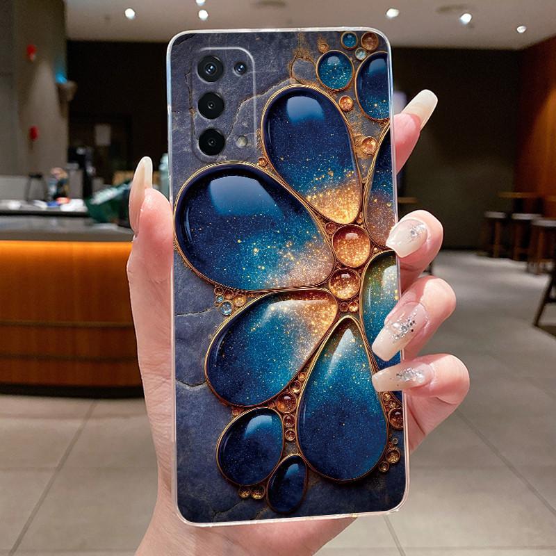 Casing For OPPO A74 5G CPH2197 Phone Case Luxury Dragon Cute Cool Boys Girls Pattern Soft silicone Back Cover Transparent Shell