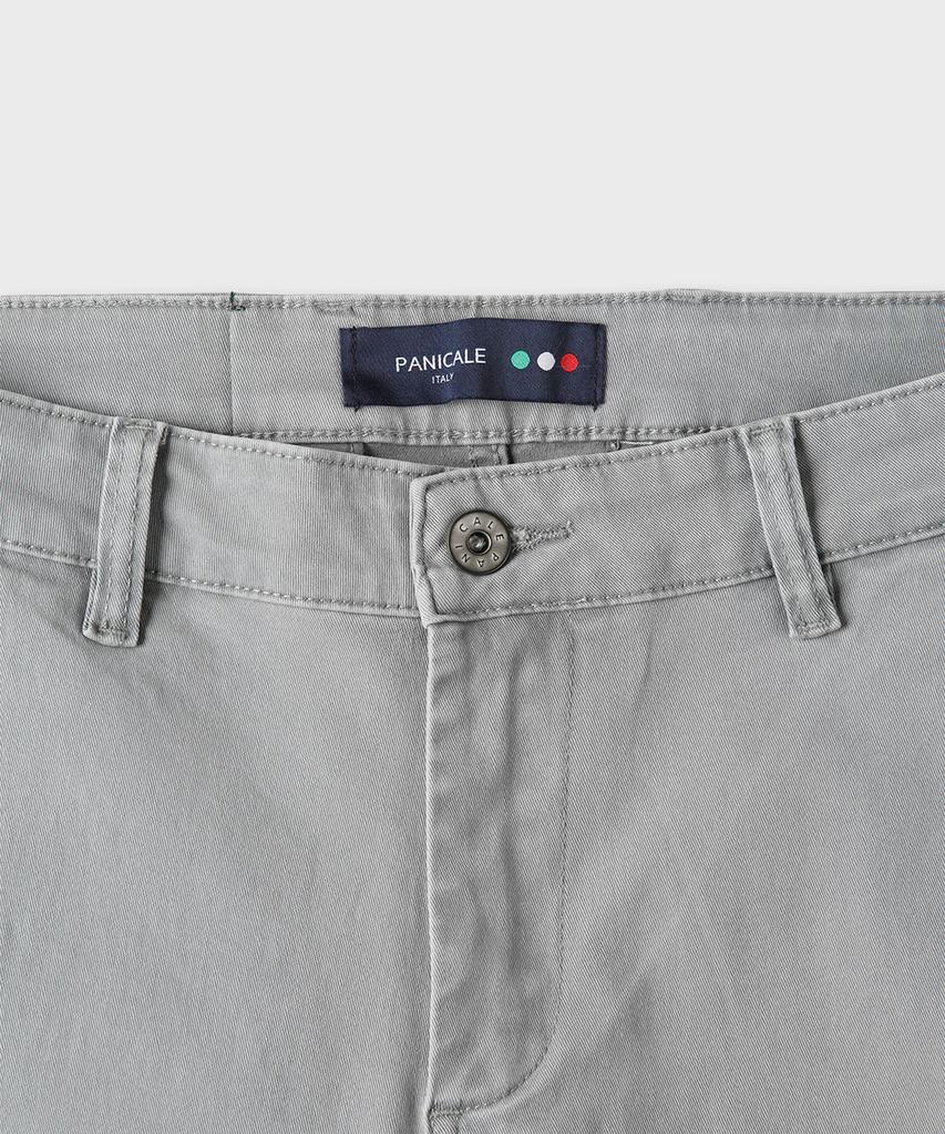 PANICALE Grey Washed Cotton Chino Pants