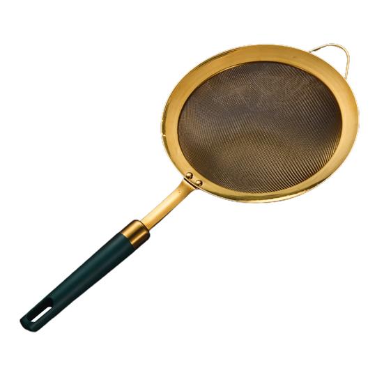 

Flour Sieve Extended Spoon Handle Comfortable Grip Filter Residue Stainless Steel Kitchen Single Hook Mesh Drain for Home 18