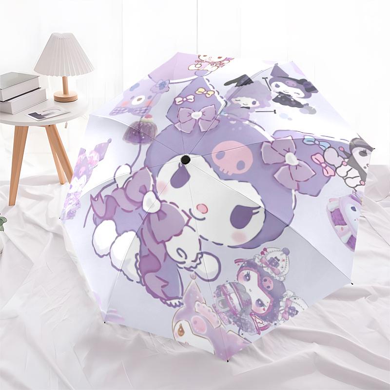 

1pc My Melody Automatic Opening/Closing Umbrella with Portable Tri-Fold Design, 8-Bone Iron Frame Outdoor Umbrella - Perfect Gift for Fans, Travelers,