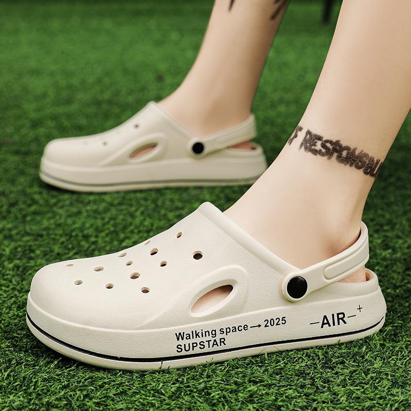 New Arrival Mens Sandals Casual Printed Beach Shoes Fashion Clogs for Men Non-slip Wear-resistant Garden Shoes Slippers Man
