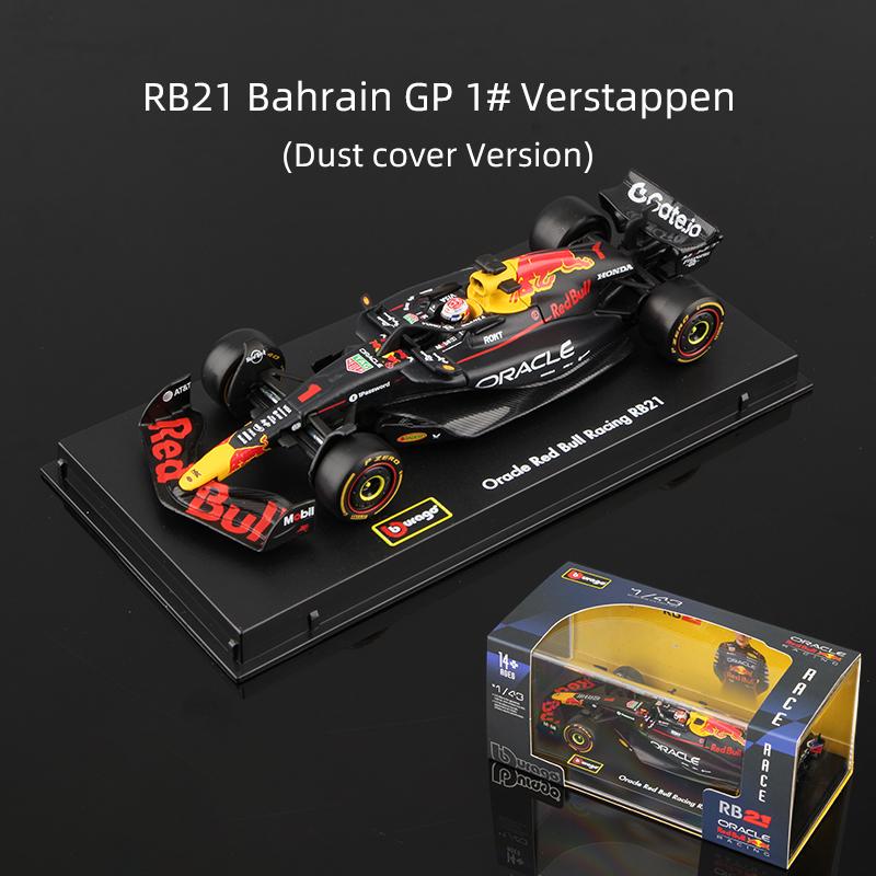 Bburago 1:43 Verstappen F1 Alloy Car Model Red Bull Racing RB16B RB19 RB20 RB21 Static Diecast Toy