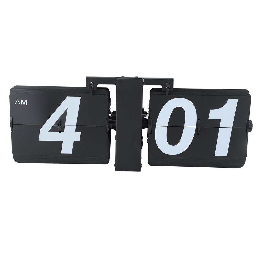 Flip Clock PVC Stainless Steel Battery Powered Retro Mechanical Digital Automatic Flip Down Desk Clock for Living Room