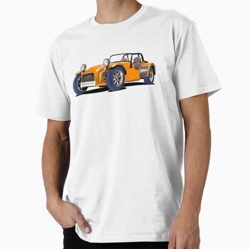 Caterham Seven voiture de sport en orange vif Premium Made USA AUS t-shirt M 2XL S разноцветный