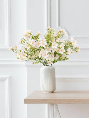 5 gab. UV izturīgi mākslīgie gipsofilas pušķi, zīda viltoti ziedi, mākslīgie mazuļu elpas ziedi mājas kāzu ballītei, DIY, galda dekors