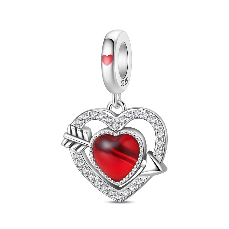 Neworiginalcopper Charm Bead Mother'S Day Love Heart Family Pendant Fits Bracelet Womens Jewelry Gift