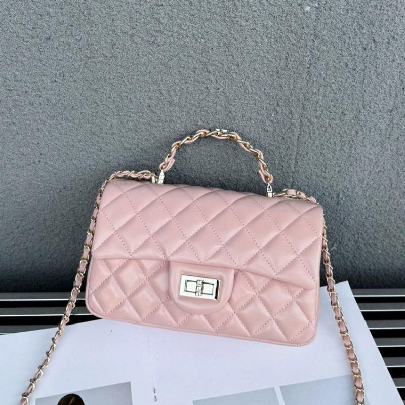 Leather rhombus chain bag women's handbag high-end new versatile single shoulder messenger small square bag